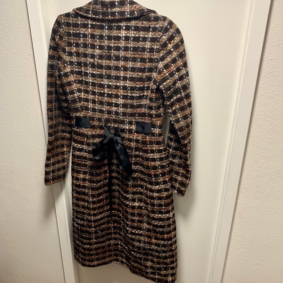 Betsey Johnson New York Tweed Coat, sz 8 - Picture 3 of 6